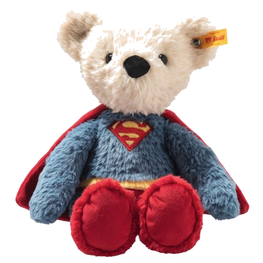 The 29cm, Superman Teddy Bear by Steiff.