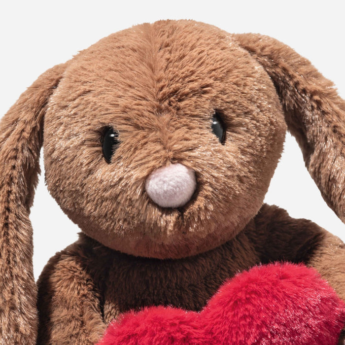 Close up of the Hoppie Love Brown Rabbit 16 cm.