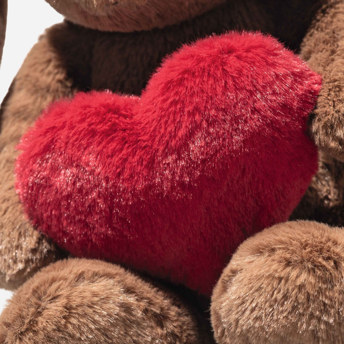 The heart on the Hoppie Love Brown Rabbit 16 cm.