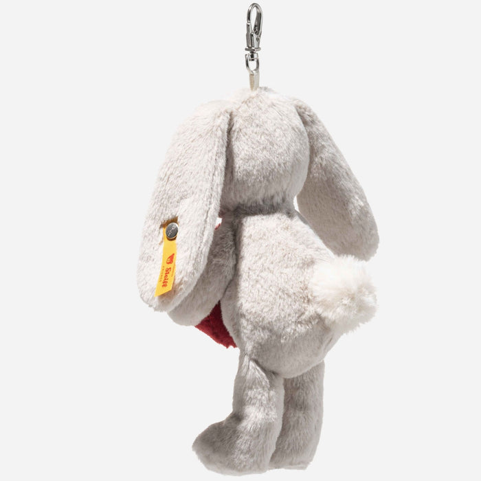 Back view of the Hoppie Love Grey Rabbit Pendant 15 cm.