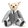 Steiff's James Bond Goldfinger 60th Anniversary Musical Teddy is made out of a mohair and cotton blend that has a soft touch.