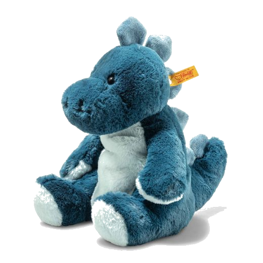 Steiff's Light at Night Spott Stegosaurus is the perfect companion for night time and can be set on a timer for the night light to turn off.