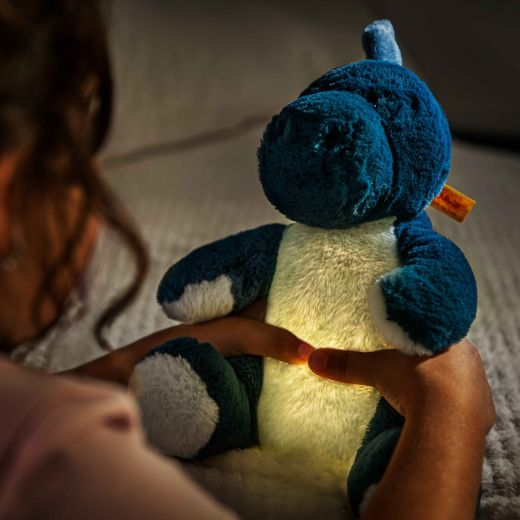 This Light at Night Spott Stegosaurus by Steiff has a light up middle with a removable night light that can be set on a timer if you wish.