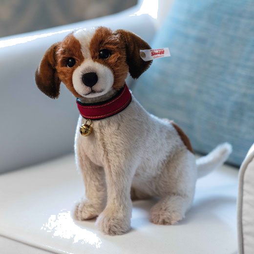 Steiff's Matty the Jack Russell Terrier is made out of the finest mohair.