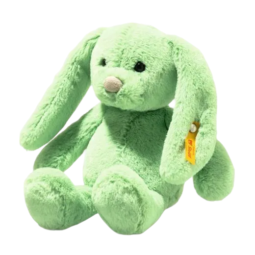 This Steiff Soft Cuddly Friends Green Tilda Rabbit has long floppy ears that make her a good listener.