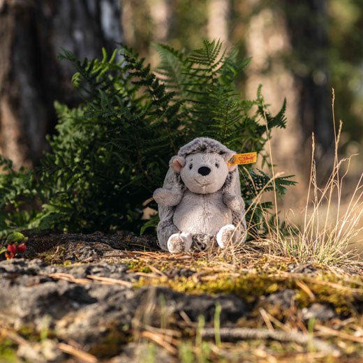 Steiff's Soft Cuddly Friends Hedgy the Hedgehog is machine washable.