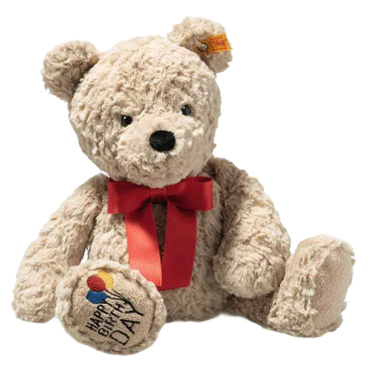 This is Soft Cuddly Friends Jimmy Birthday the Teddy Bear designed by Steiff.