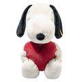 Steiff's Soft Cuddly Friends Snoopy Love 30cm is perfect for gifting to a Peanuts fan and has a beanbag stuffing to keep it weighted down.