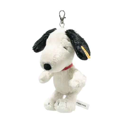 The Soft Pendant Snoopy, 15 cm has a "button-in-ear" tag with the Steiff brand name.