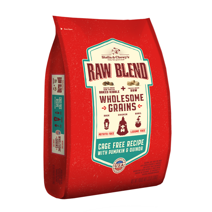 Stella & Chewy's Baked Kibble for Dogs - Raw Blend Wholesome Grains Cage-Free Recipe - 22 lb.