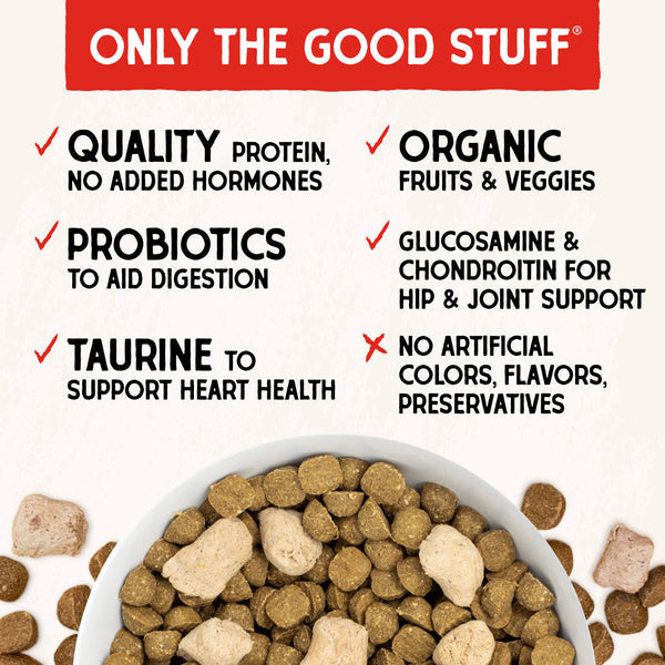 Stella & Chewy's Baked Kibble for Dogs - Raw Blend Wholesome Grains Red Meat Recipe - 22 lb.