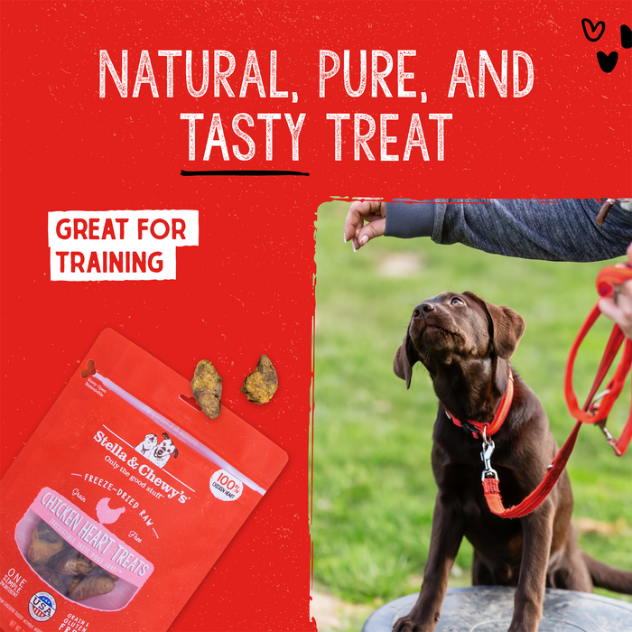 Stella & Chewy's Chicken Heart Treats for Dogs - 3 oz. Bag