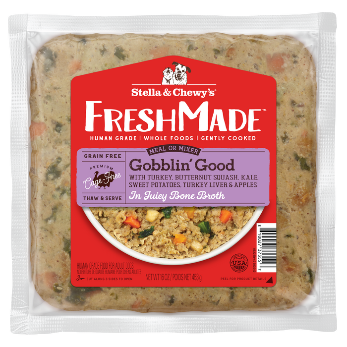 Stella & Chewy's Fresh Made Gently Cooked Dog Food Gobblin' Good - 16 oz.