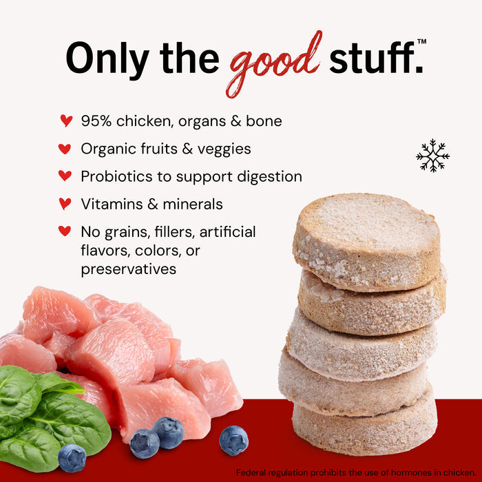 Stella & Chewy's Frozen Raw Dinner Patties for Dogs - Chewy's Chicken - 3 lb.