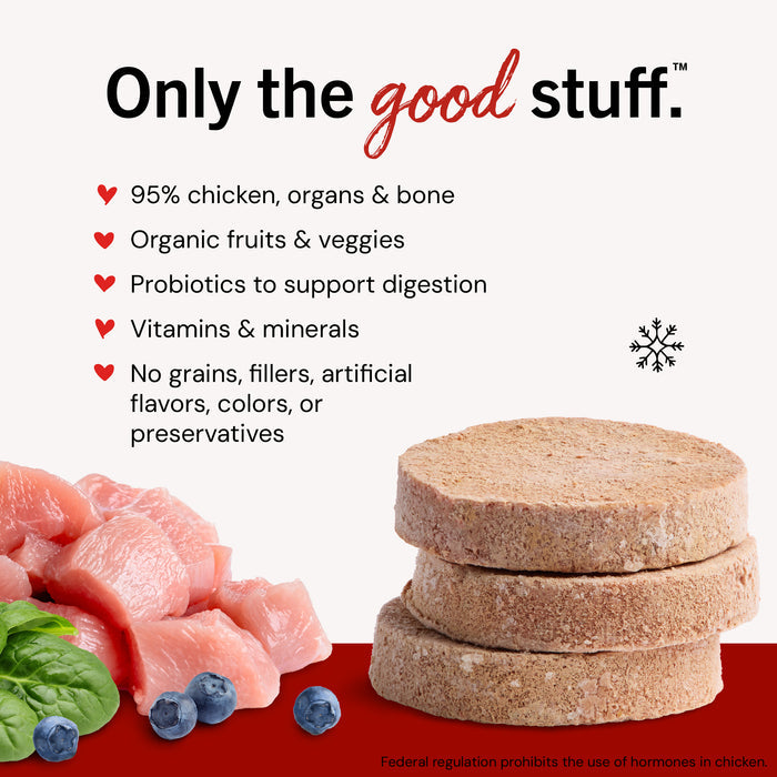 Stella & Chewy's Frozen Raw Dinner Patties for Dogs - Chewy's Chicken - 6 lb.