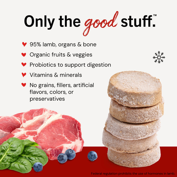 Stella & Chewy's Frozen Raw Dinner Patties for Dogs - Dandy Lamb - 3 lb.
