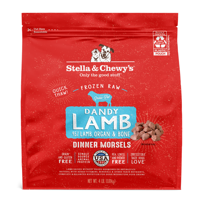 Stella & Chewy's Frozen Raw Dinner Patties for Dogs - Dandy Lamb - 4 lb.