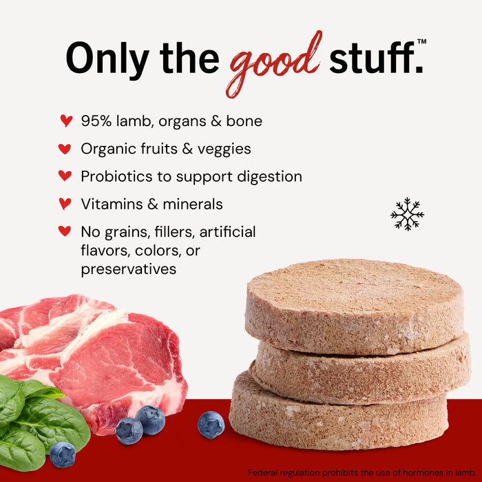 Stella & Chewy's Frozen Raw Dinner Patties for Dogs - Dandy Lamb - 6 lb.