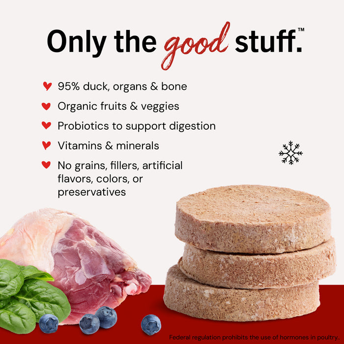 Stella & Chewy's Frozen Raw Dinner Patties for Dogs - Duck Duck Goose Recipe - 6 lb.