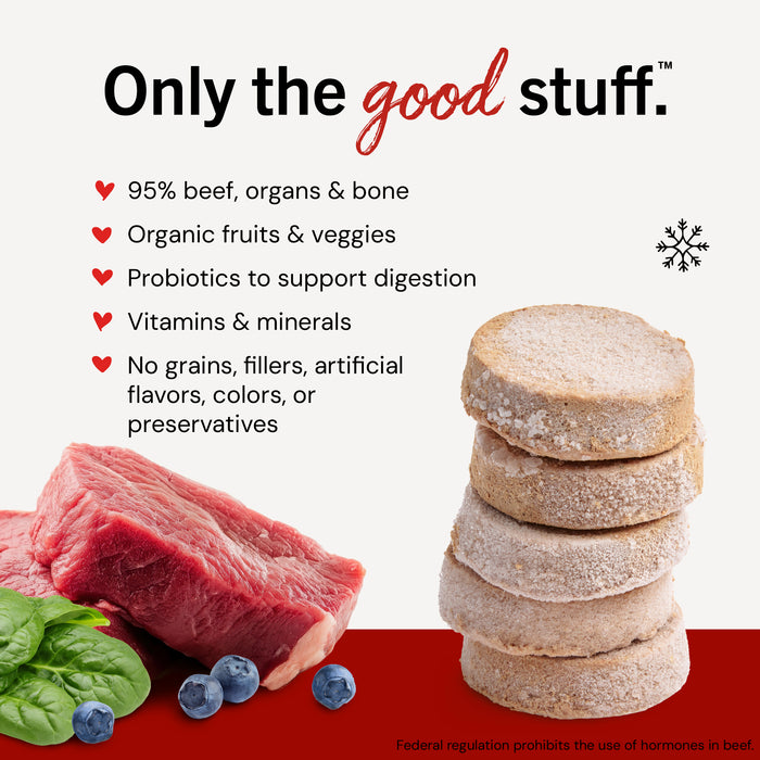 Stella & Chewy's Frozen Raw Dinner Patties for Dogs - Stella's Super Beef - 3 lb.