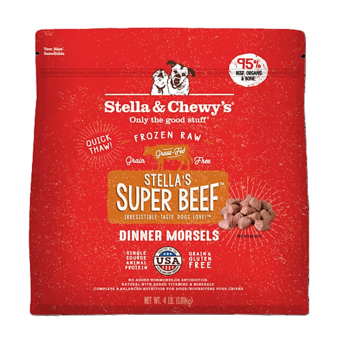 Stella & Chewy's Frozen Raw Dinner Patties for Dogs - Stella's Super Beef - 4 lb.