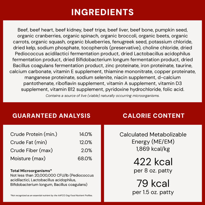 Stella & Chewy's Frozen Raw Dinner Patties for Dogs - Stella's Super Beef - 6 lb.