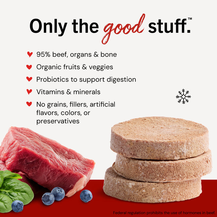 Stella & Chewy's Frozen Raw Dinner Patties for Dogs - Stella's Super Beef - 6 lb.