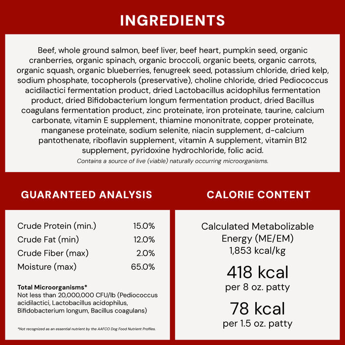 Stella & Chewy's Frozen Raw Dinner Patties for Dogs - Surf 'n Turf Recipe - 6 lb.