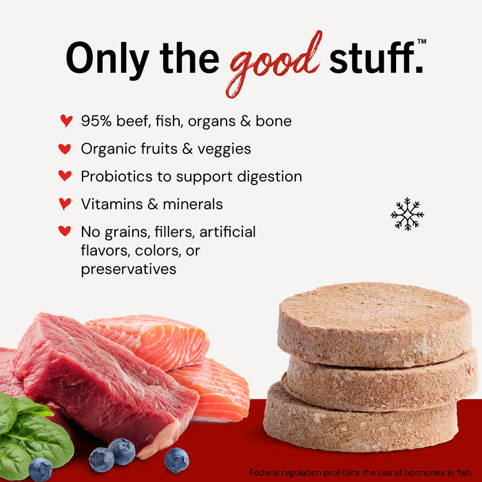 Stella & Chewy's Frozen Raw Dinner Patties for Dogs - Surf 'n Turf Recipe - 6 lb.