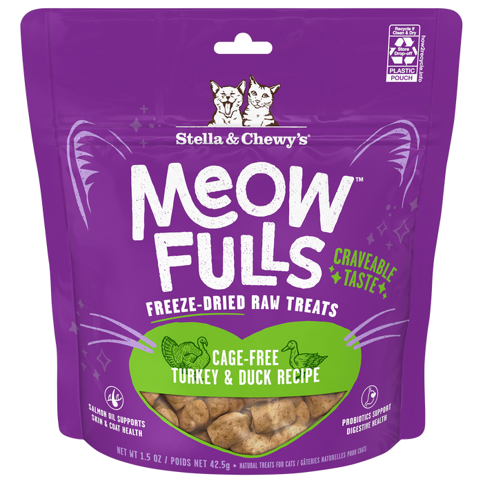 Stella & Chewy's Meowfulls Freeze Dried Cat Treats Turkey & Duck Recipe - 1.5oz