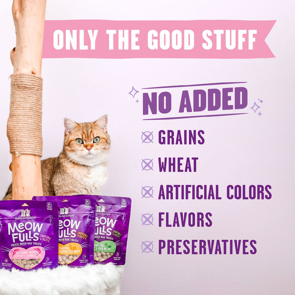 Stella & Chewy's Meowfulls Freeze Dried Cat Treats Whitefish & Salmon Recipe - 1.5oz