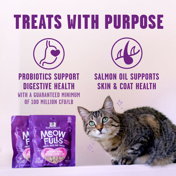 Stella & Chewy's Meowfulls Freeze Dried Cat Treats Whitefish & Salmon Recipe - 1.5oz