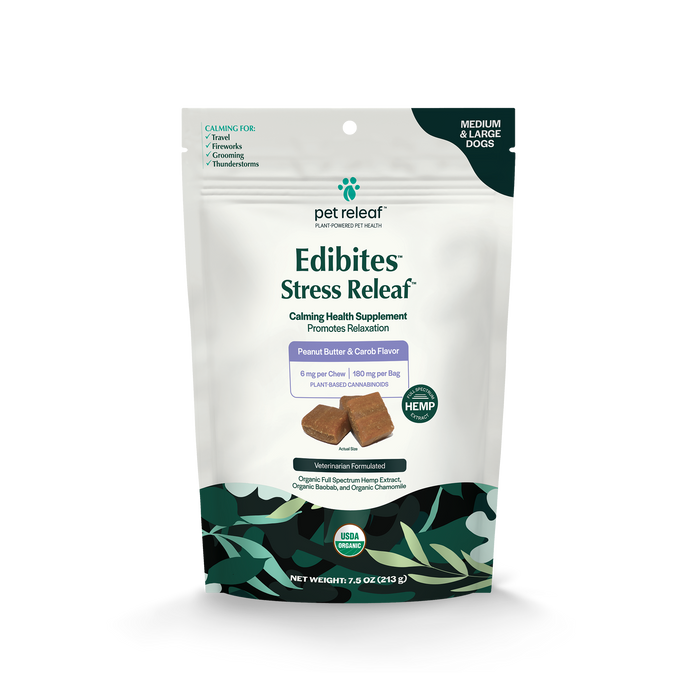 Stress Releaf Edibites Peanut Butter & Carob — Medium & Large Breed