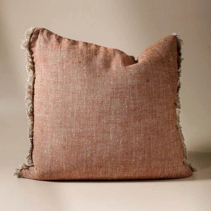 Tabako Linen Cushion - Tobacco 60x60cm - Few and Far - Cushions