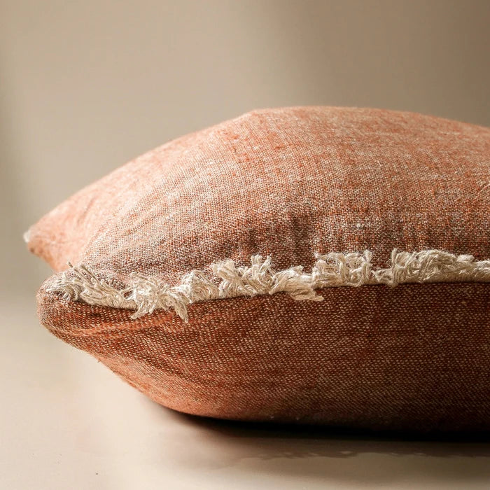 Tabako Linen Cushion - Tobacco 60x60cm - Few and Far - Cushions