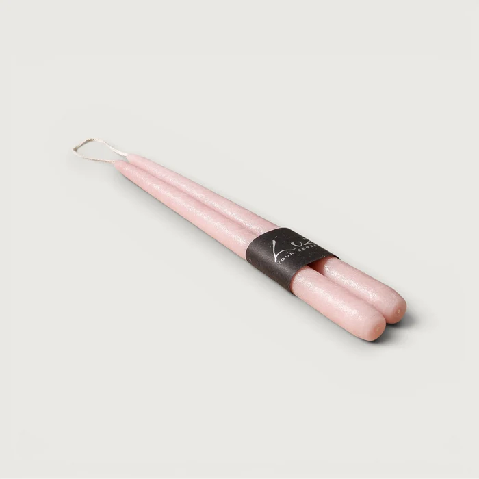 Taper Candle Pair - Suede Rose 30x2.2cm