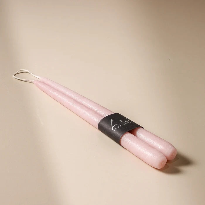 Taper Candle Pair - Suede Rose 30x2.2cm