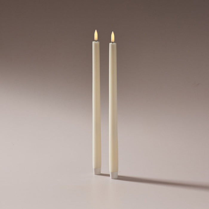 Taper Flameless 2 Pack Classic Ivory - 2.3 x 35cm - Few and Far - Candles