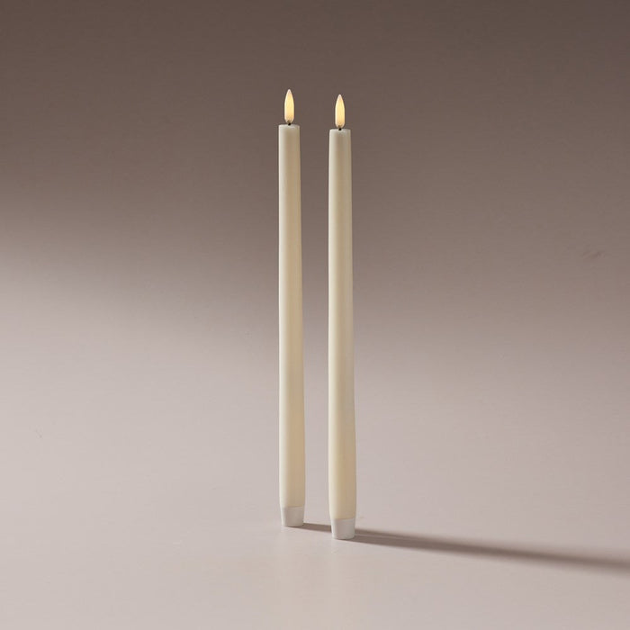 Taper Flameless 2 Pack Classic Ivory - 2.3 x 35cm