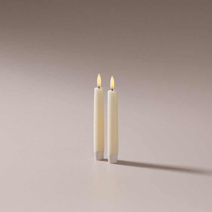 Taper Flameless 2 Pack Classic Ivory 2.3 x 15cm - Few and Far - Candles