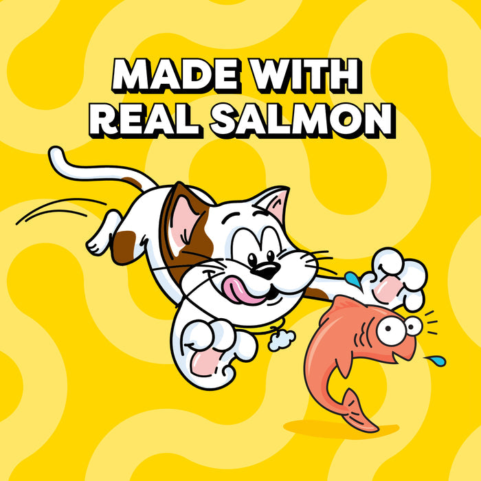 Temptations Creamy Puree Squeezable Lickable Wet Cat Treats with Salmon, 0.42 oz. Tubes, Pack of 16