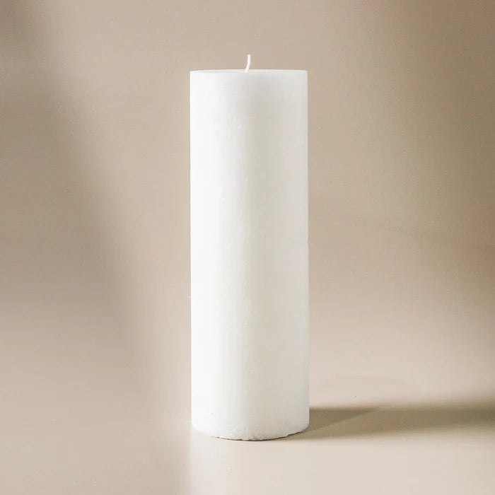 Textured Candle Pure White - Large - Few and Far - Candles