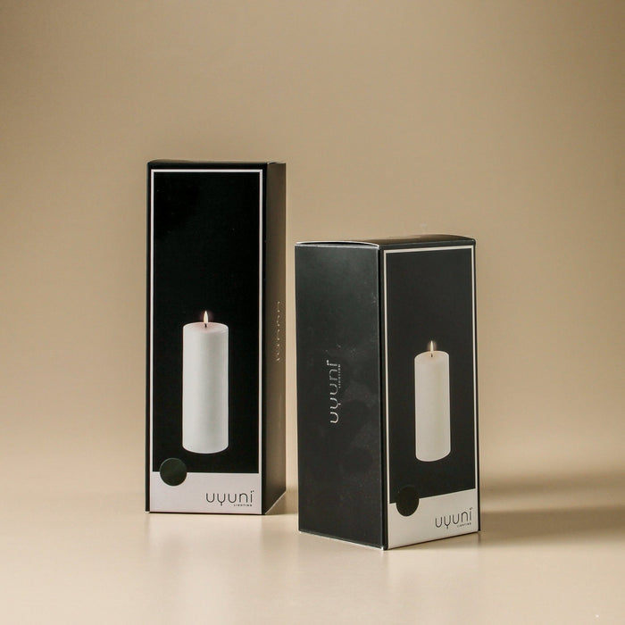Textured Flameless Candle Black - 3.1" x 6" - Few and Far - Candles