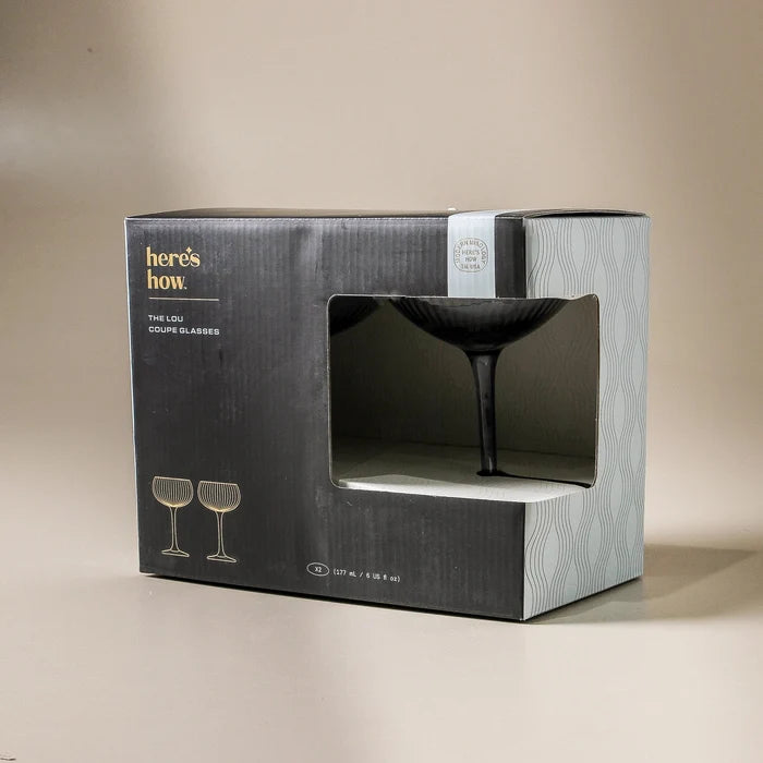 The Lou Coupe Glass (Set of 2) - Blue - Few and Far - Glassware