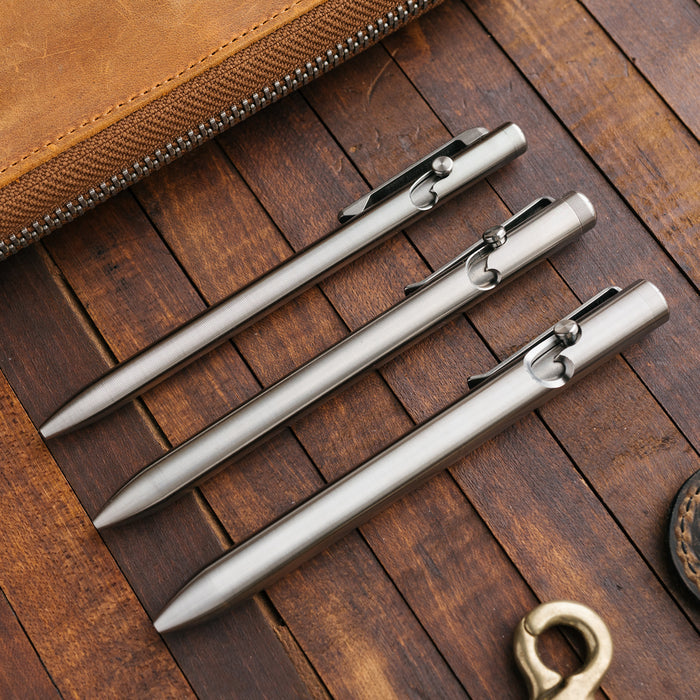Thick Titanium Bolt Action Pen