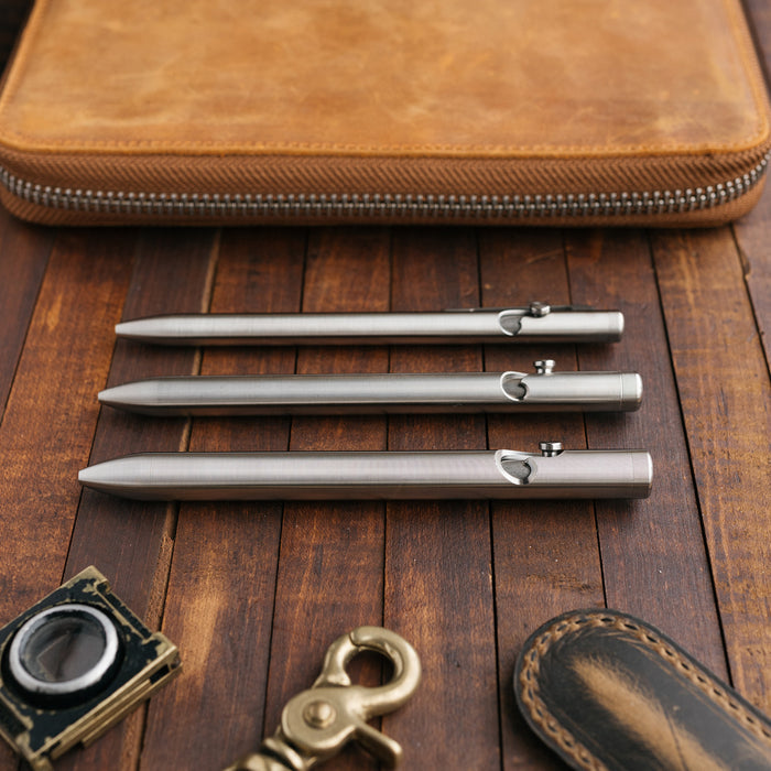 Thick Titanium Bolt Action Pen