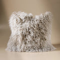 Tibetan Fur Cushion Med 50x50 Grey Snowflake - Few and Far - Cushions