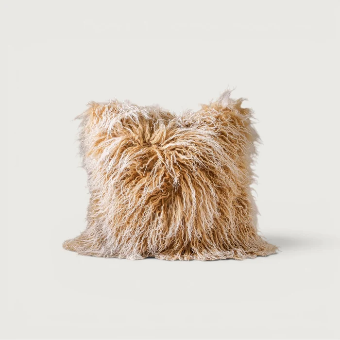 Tibetan Fur Cushion Med 50x50 Snowflake