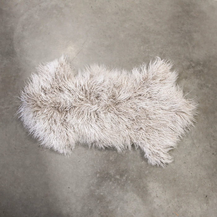Tibetan Fur Hide Grey Snowflake - Few and Far - Blankets & Throws