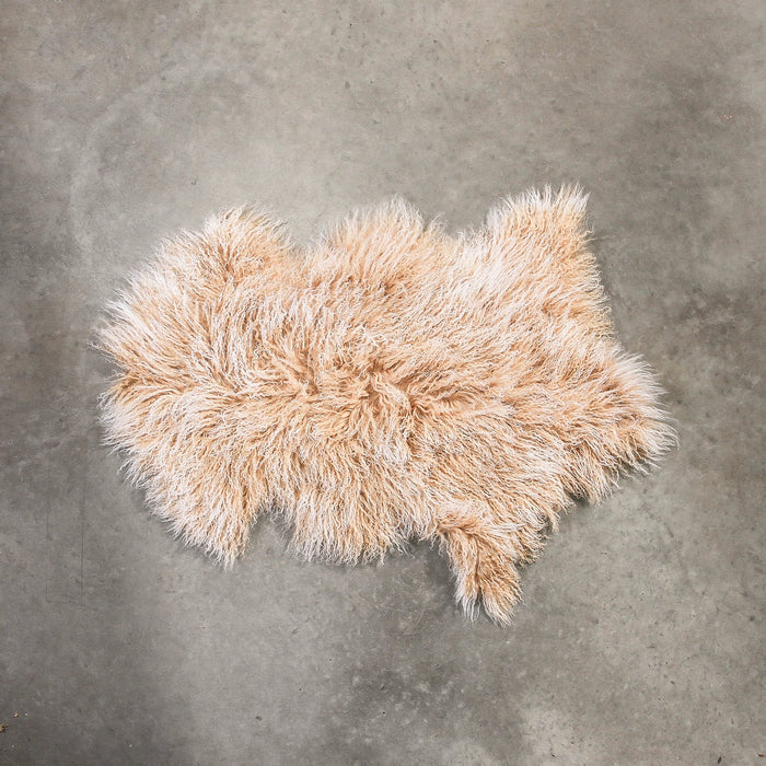 Tibetan Fur Hide Grey Snowflake - Few and Far - Blankets & Throws